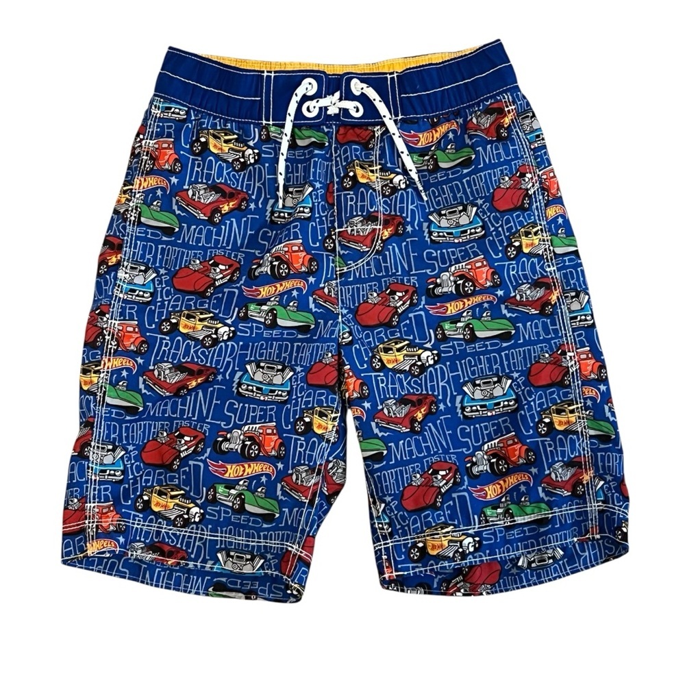 GAP Navy Swim Shorts‎ with Hot Wheels Graphic